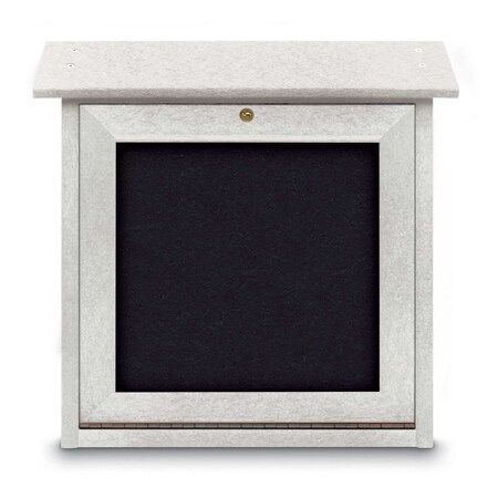 United Visual Products Outdoor Enclosed Combo Board, 48"x36", Gold Frame/Black & Amethyst UVCB4836ODG-BLACK-AMETHY